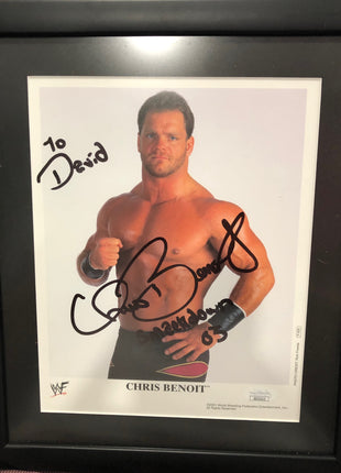 Chris Benoit signed 8x10 Photo Framed (w/ JSA)