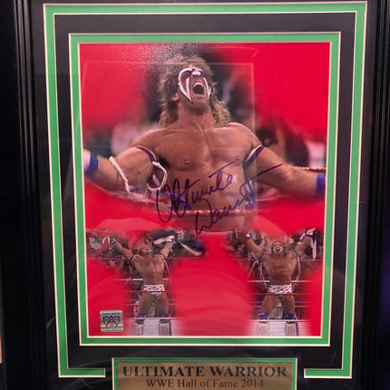 Ultimate Warrior signed Framed Photo (w/ Warrior COA)