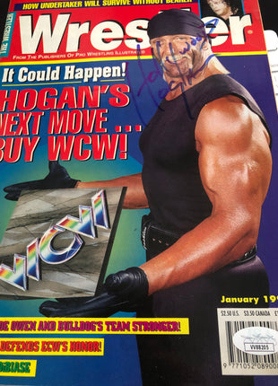 Hulk Hogan signed Wrestler Magazine (w/ JSA)
