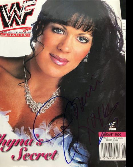 Chyna signed WWF Magazine (August 2000)