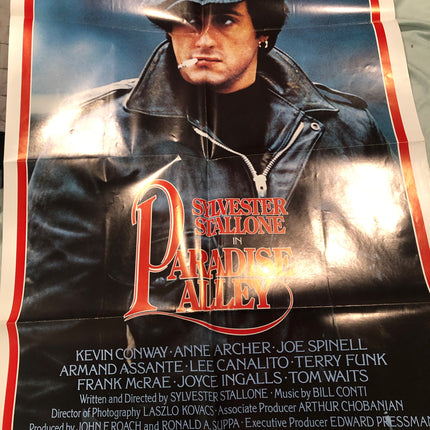 Terry Funk signed Paradise Alley Movie Poster 27x41
