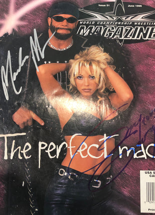 Randy Savage & Gorgeous George signed WCW Magazine June 1999 (w/ Beckett)