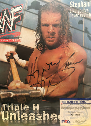 Triple H signed WWF Magazine (w/ PSA)