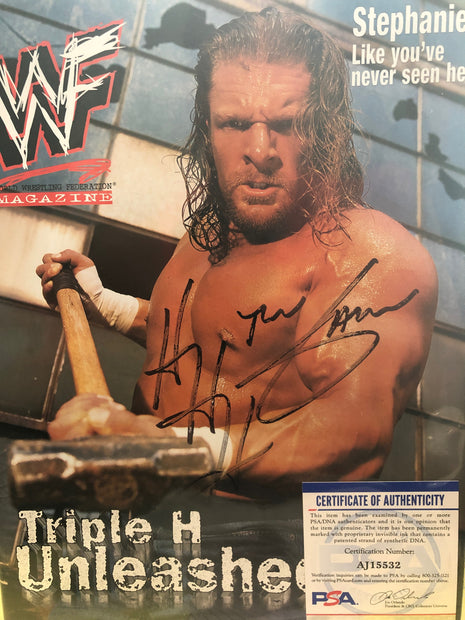 Triple H signed WWF Magazine (w/ PSA)