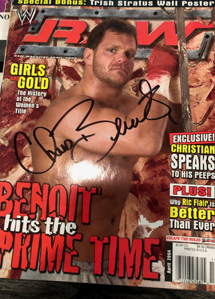 Chris Benoit signed WWE Raw Magazine (April 2004)