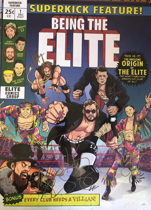 Kenny Omega, Adam Page, Young Bucks, Cody Rhodes & Marty Scrull multi-signed 18x24 Photo (w/ JSA)