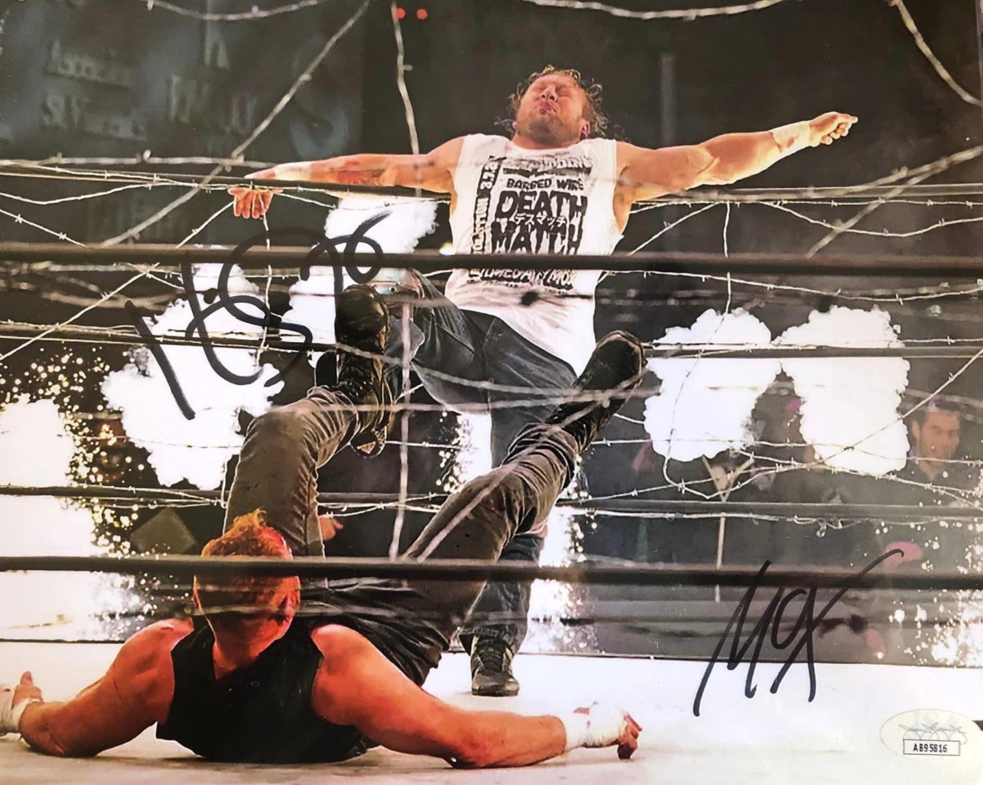 Kenny Omega Jon Moxley dual signed 8x10 Photo w JSA