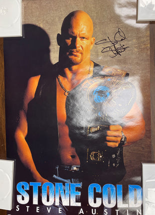 Stone Cold Steve Austin signed 34x22 Wall Posters (w/ Beckett)