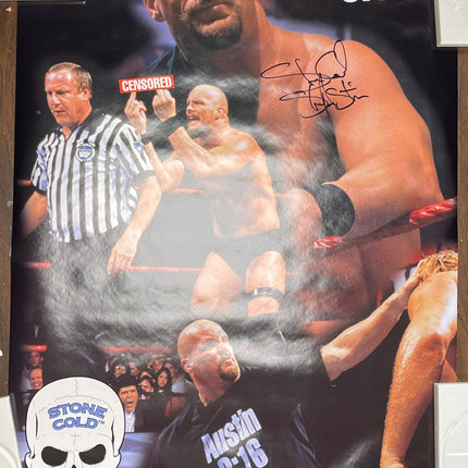Stone Cold Steve Austin signed 34x22 Wall Posters (w/ Beckett)