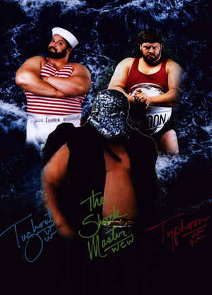 Typhoon, Tugboat & Shockmaster triple signed 11x14 Photo