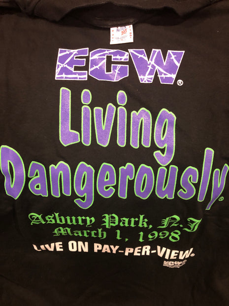 Original ECW Living Dangerously 1998 T-Shirt (Size: XL / Worn)