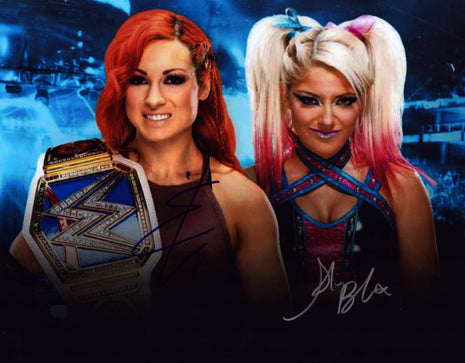 Becky Lynch & Alexa Bliss dual signed 11x14 Photo